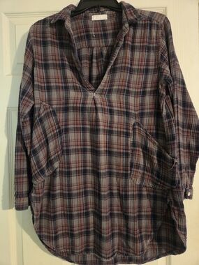 CP Shades Plaid Button-Down Shirt in Blue and Maroon